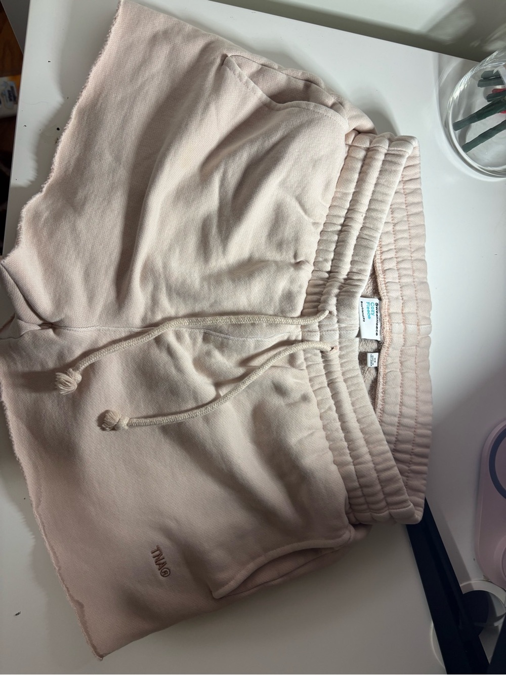 Aritzia Light Pink Boyfriend fit Shorts
